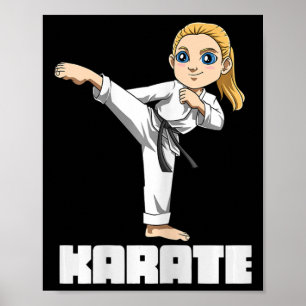 Poster Garota de Karate - Criança de Artes Marciais Japon