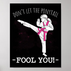 Poster Garota de Karate Tailandesa de Taekwondo Não Deixe