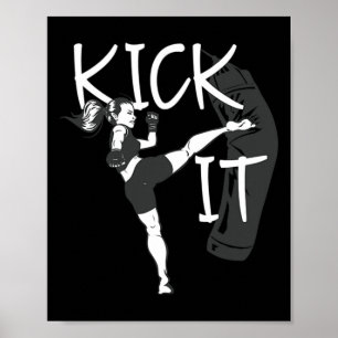 Poster Garota de Kickboxing Dê um Chute 