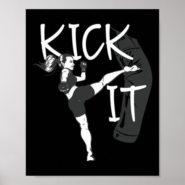 Poster Garota de Kickboxing Dê um Chute  (Frente)