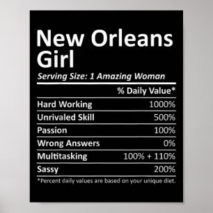 Poster Garota de Nova Orleans La Louisiana Cidade Diverti