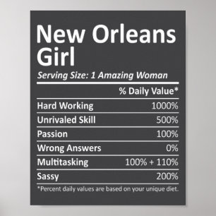 Poster Garota de Nova Orleans La Louisiana Cidade Diverti