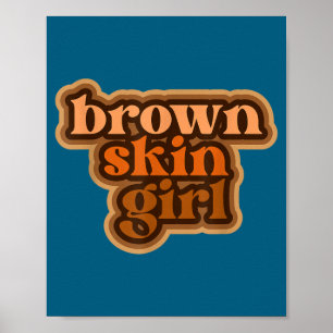 Poster Garota de pele morena mulher negra melanina pele m