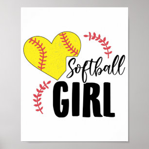 Poster Garota de Softball  Equipe de formadores Ideia de 