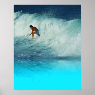 Poster Garota de Surfe 2 Rainbow Bay Austrália