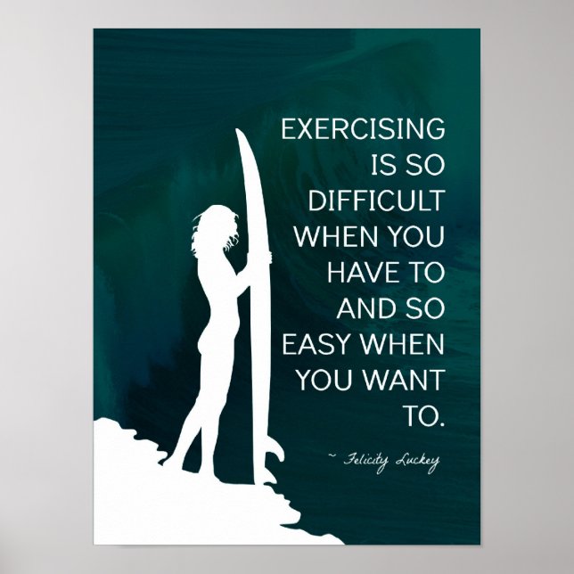 Pôster Garota de surfista inspiradora (Frente)