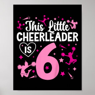 Poster Garota de Torcida de Aniversário de 6 anos Cheerle