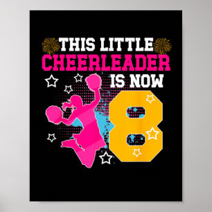 Poster Garota de Torcida no Aniversário de 8 Anos Cheerle