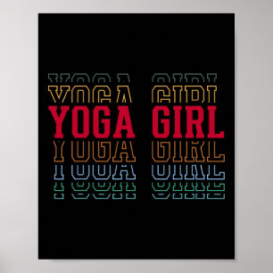 Poster Garota de Yoga Texto Engraçado Camadas Filha Juven