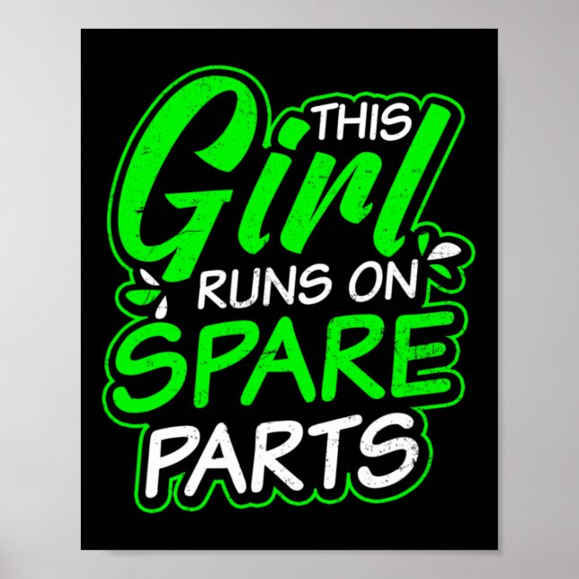 Poster Garota Design de Doença Renal Funciona Com Present (Frente)