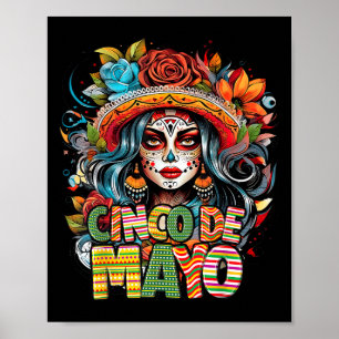 Poster Garota do Cinco De Mayo 2025 Festa Mexicana 5 De M