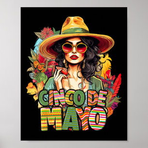 Poster Garota do Cinco De Mayo Festa Mexicana 5 De Maio 4