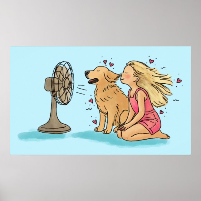 Poster Garota do Leque Dourado (Frente)