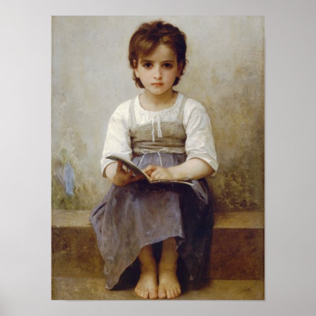 Pôster Garota estudando (Frente)