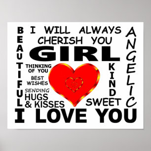 Poster Garota, Eu Te Amo