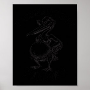 Poster Garota grávida verão pelicano gravidez engraçada