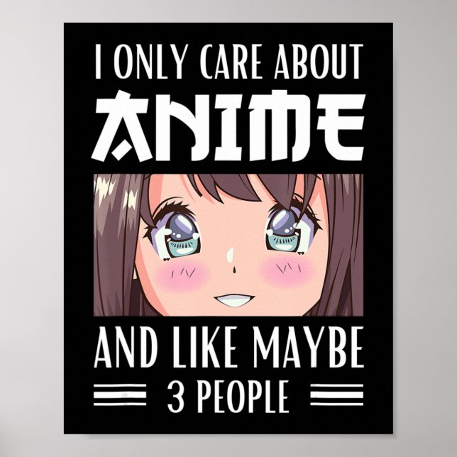 Poster Garota japonesa que só me importo com anime e gost (Frente)