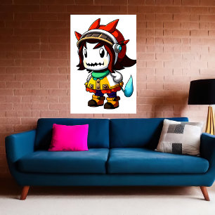Poster Garota legal de alienígena Arte AI