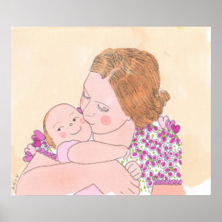 Pôster Garota mamãe