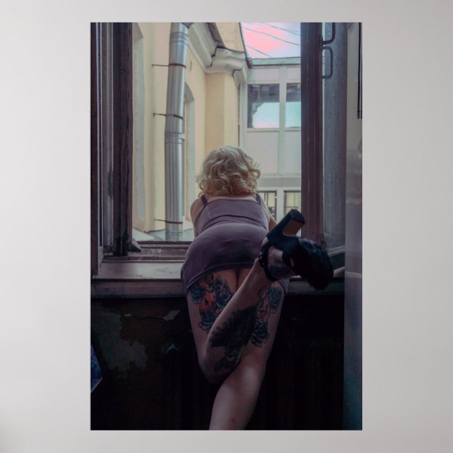 Poster Garota na janela (Frente)