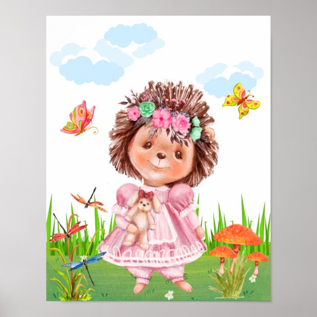 Poster Garota Nadinha Em Um Jardim (Frente)
