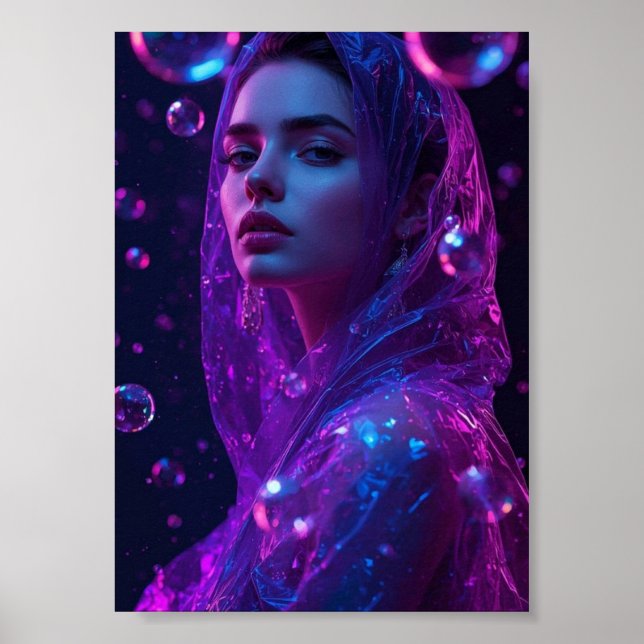 Poster Garota Neon 💜 (Frente)