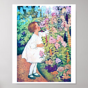 Poster Garota no Jardim Flor, Jessie Willcox Smith