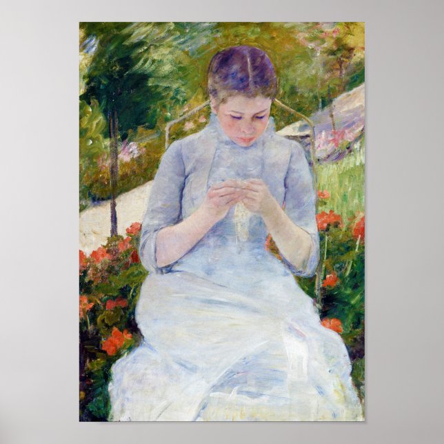 Poster Garota no Jardim, Mary Cassatt (Frente)