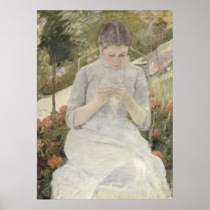 Poster Garota no Jardim por Mary Cassatt