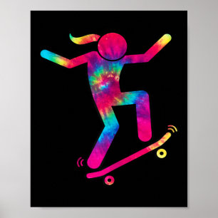 Poster Garota Patinadora Engraçada Eu Amo Andar De Skate