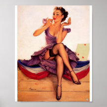 Garota Pin Up Vintage Retro Bonita
