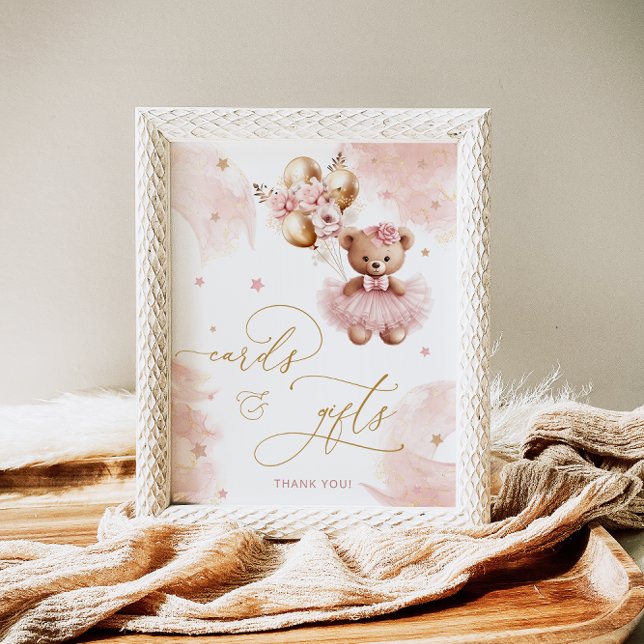 Poster Garota rosa Cartões Balões e Presentes (Criador carregado)