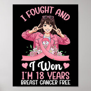 Poster Garota rosa que lutei e ganhei 18 anos de mama C