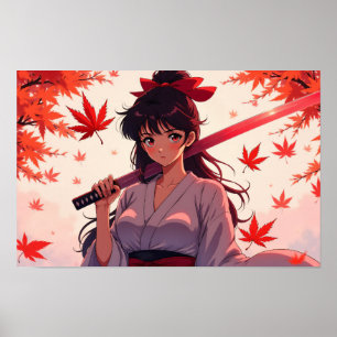 Poster Garota Samurai Anime