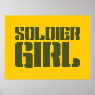 POSTER GAROTA SOLDADORA