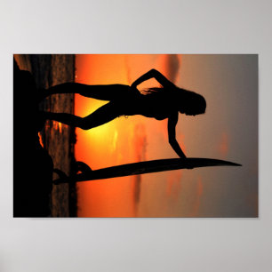 Pôster Garota surfista