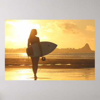 Poster Garota surfista