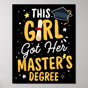 Poster Garota Tem Mestrados De Graduação Que A Mastrou