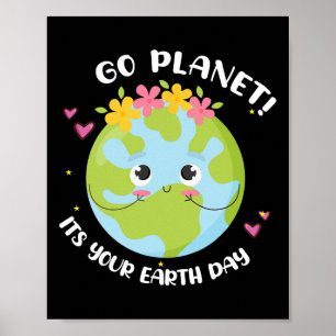 Poster Garota Vai Planeta É Sua Camisa De Camisa, Criança