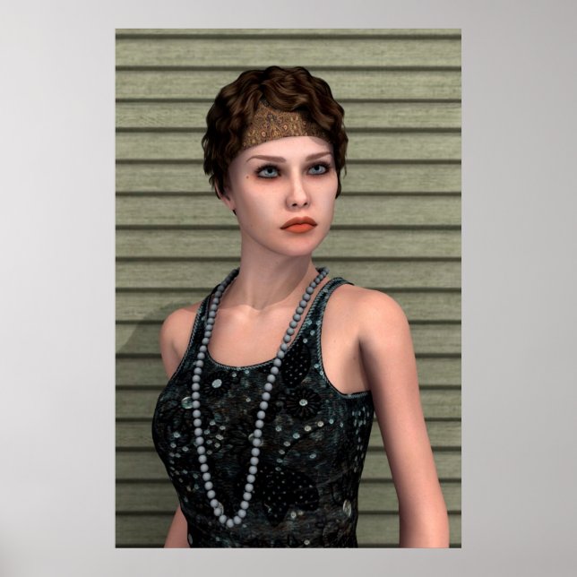 Poster Garota Vintage (Frente)