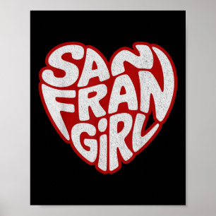 Poster Garota Vintage de São Francisco Garotas Retro de S