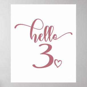 Poster Garotas aniversário de 3 anos Alô, 3 Bons Anos