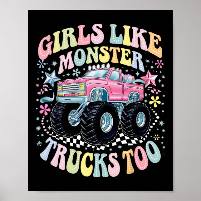 Poster Garotas De Aniversário Do Monstro Da Groovy Como O (Frente)