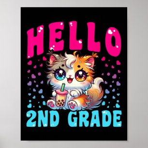 Poster Garotas De Gato De Grau Alô Bonito De segundo Para