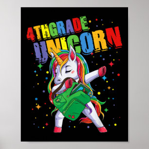 Poster Garotas do Unicórnio do 4º ano Meninas Meninos Cor