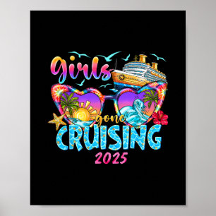 Poster Garotas em Cruzeiros Divertidos Viagem de Férias d