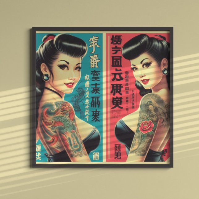 Poster Garotas Japonesas Tatttoed (Criador carregado)