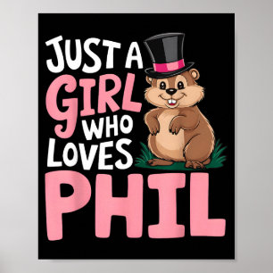 Poster Garotas Lindas do Dia da Marmota Apenas uma Garota