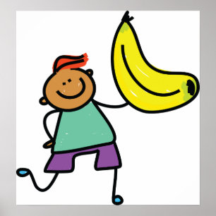 Poster Garoto Com Banana