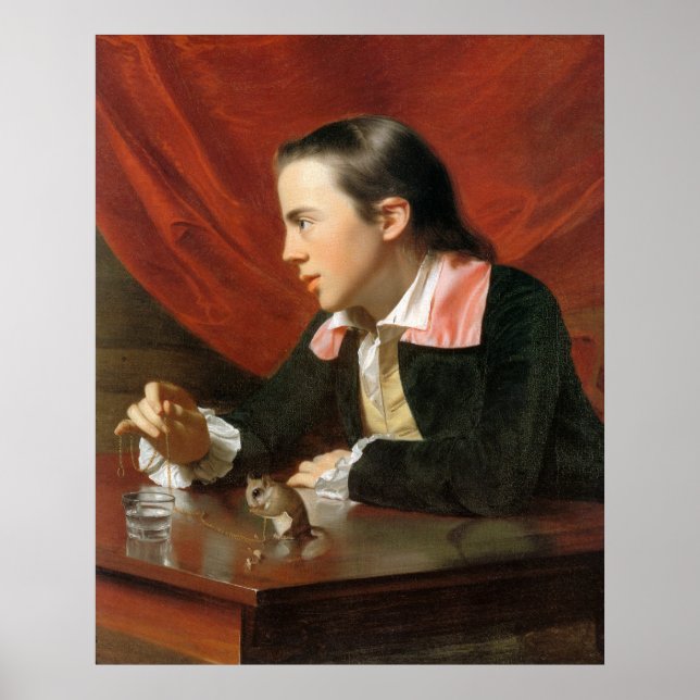 Pôster Garoto com Esquilo, de John Singleton Copley (Frente)